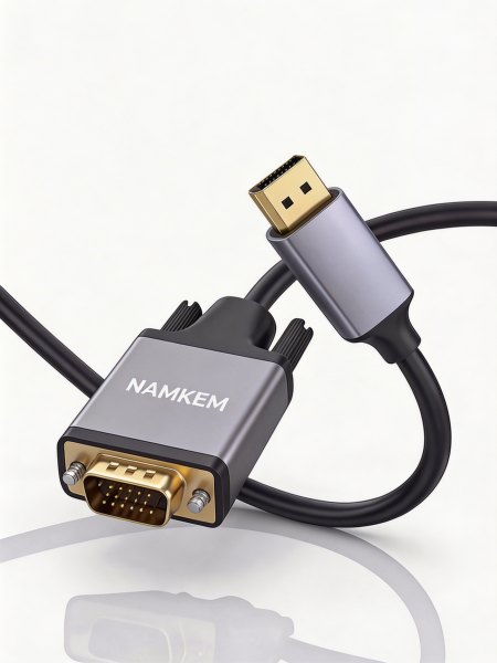 Кабель-переходник DP VGA NAMKEM (Full HD, 1080p, 3 м)