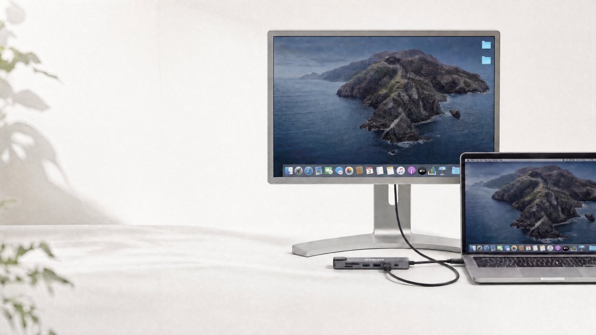 Подключение второго монитора через HUB к MacBook