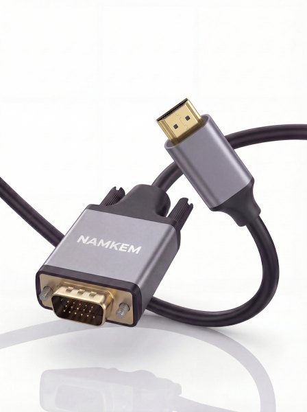 Переходник HDMI VGA NAMKEM (Full HD, 1080p, 1,8 м)