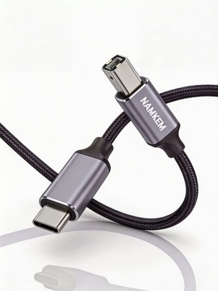 Кабель для принтера USB Type-C — Type-B NAMKEM, 2 м (для МФУ, сканера, принтера)